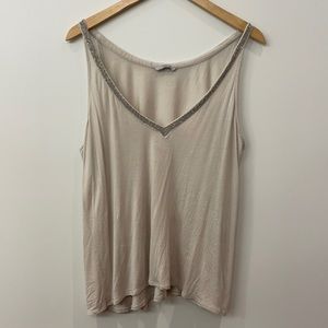 H&M, Tank Top, Beaded V Neck, No Size
